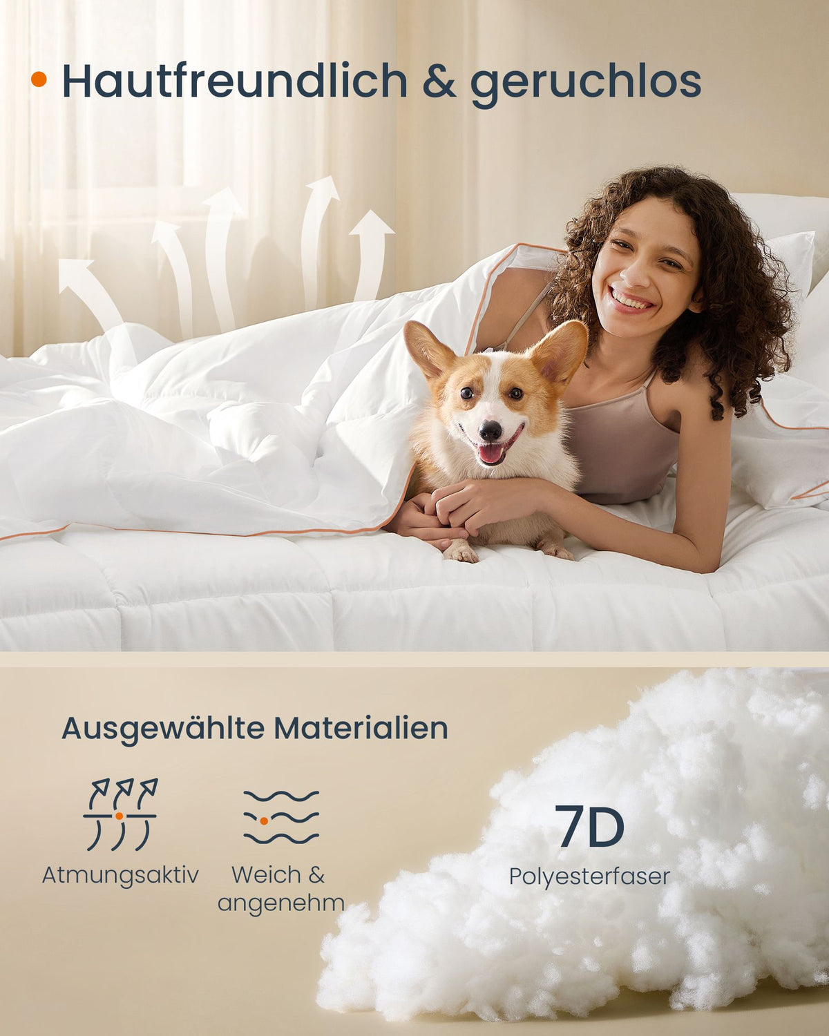Dekbed – Gewatteerd – Microvezel – Ruitvormig stiksel – 200 x 135 cm