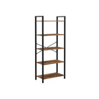 Boekenkast 5 Niveaus – Industriële Opbergkast – Open Wandrek 66 x 30 x 153 cm – ALINRU Collectie