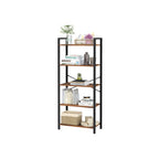Boekenkast 5 Niveaus – Industriële Opbergkast – Open Wandrek 66 x 30 x 153 cm – ALINRU Collectie