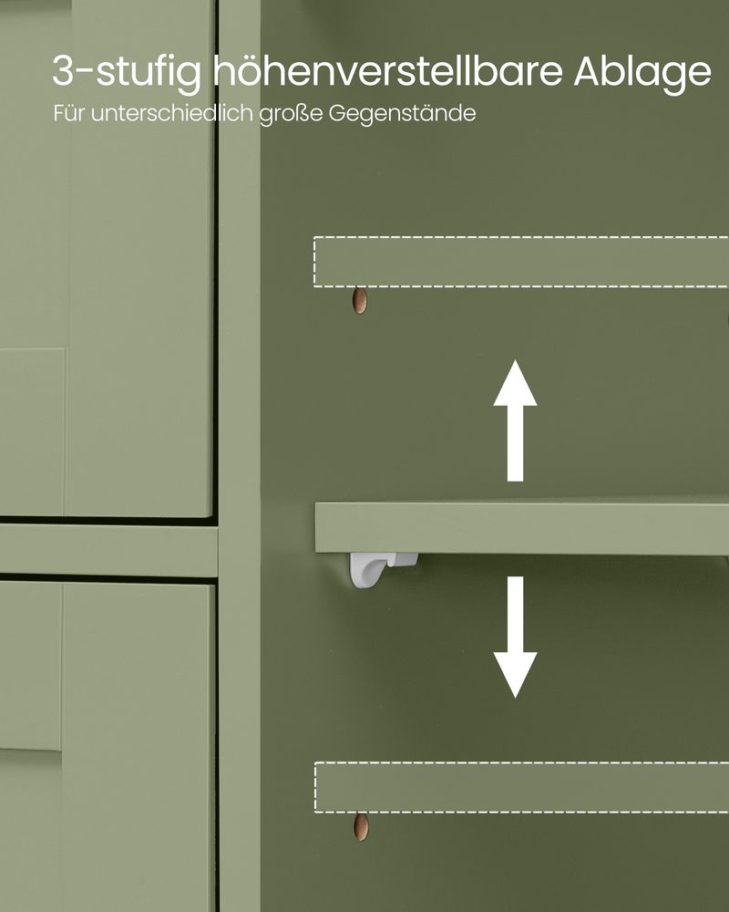 Badkamerkast - Ladekast - Opbergkast met Deur en Lades - 55 x 30 x 82 cm
