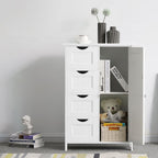 Badkamerkast - Ladekast - Opbergkast met Deur en Lades - 55 x 30 x 82 cm