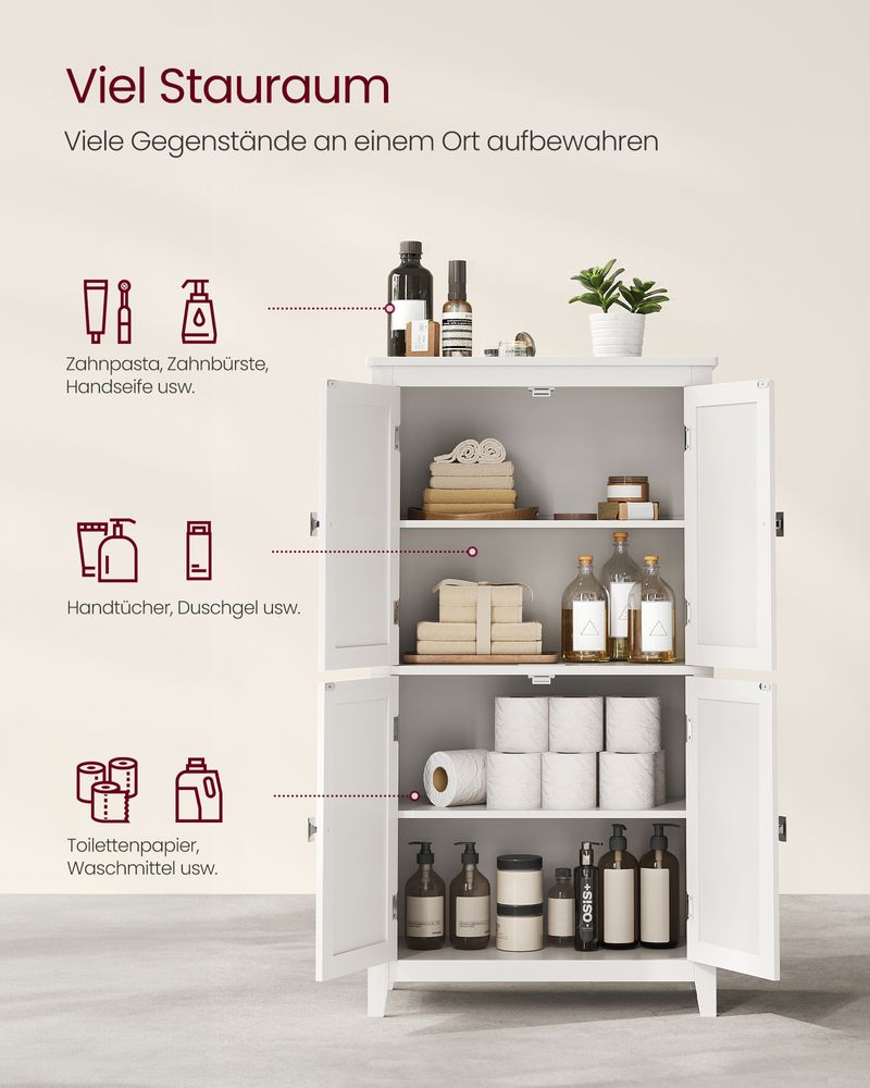 Badkamerkast met Boven- en Onderkast – Ruime Opbergruimte en Verstelbare Planken