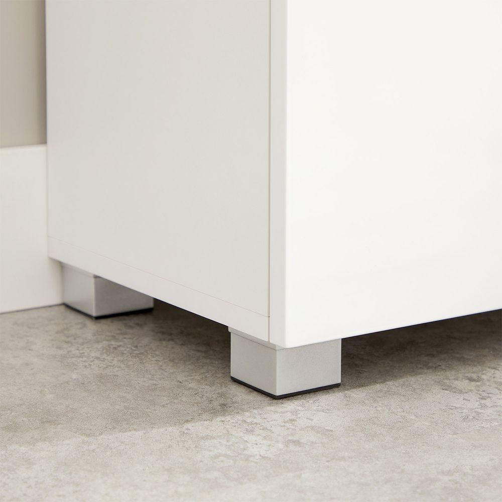 Badkamerkast met Opbergruimte - Moderne Bijzetkast - 60x80x30 cm - Wit