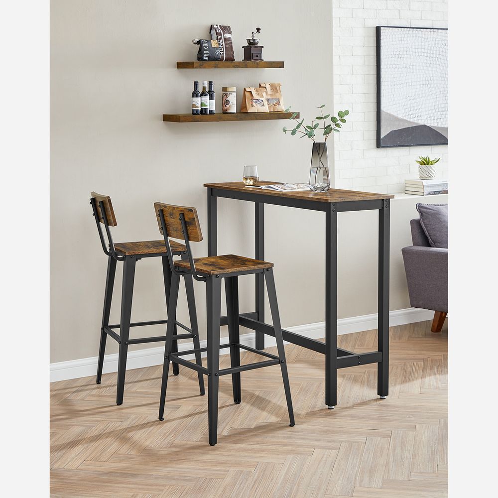 Barkrukken met Rugleuning - Set van 2 of 4