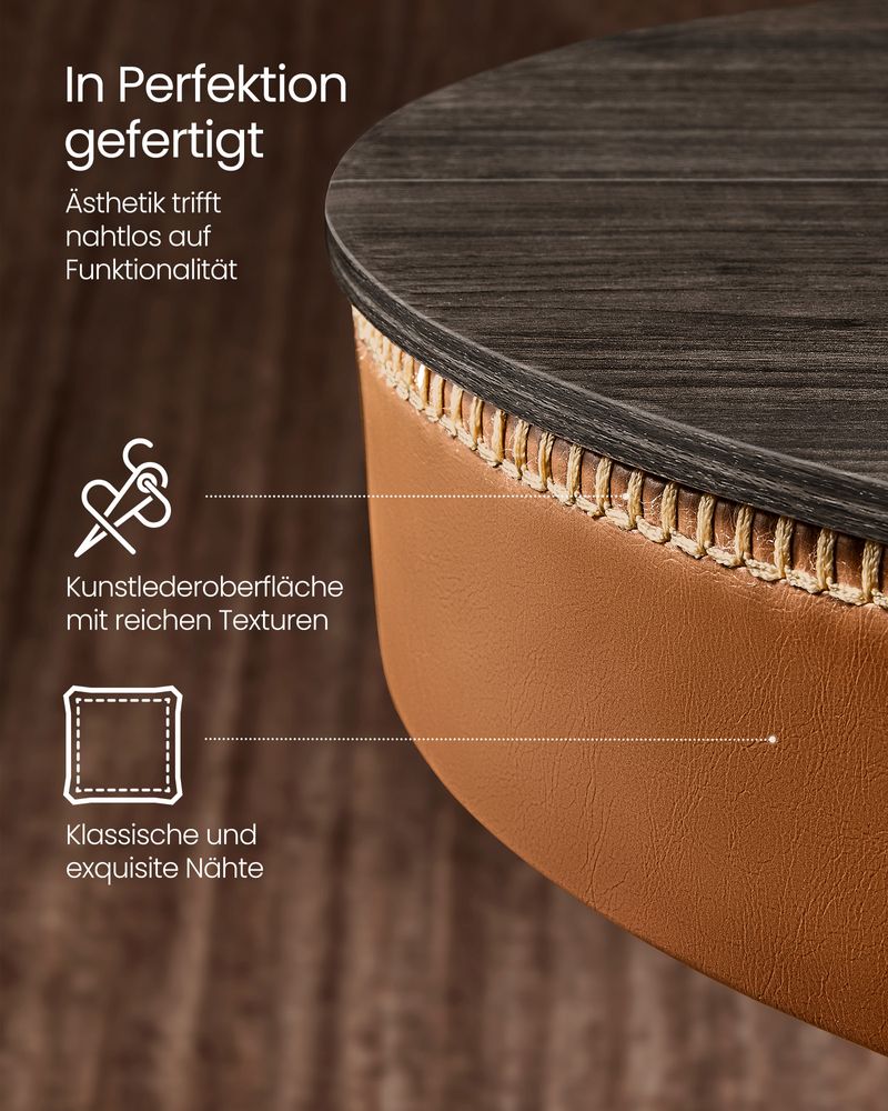 Bartafel met Opbergruimte - Hoogte Verstelbaar (83-105 cm) - Ronde Design Tafel