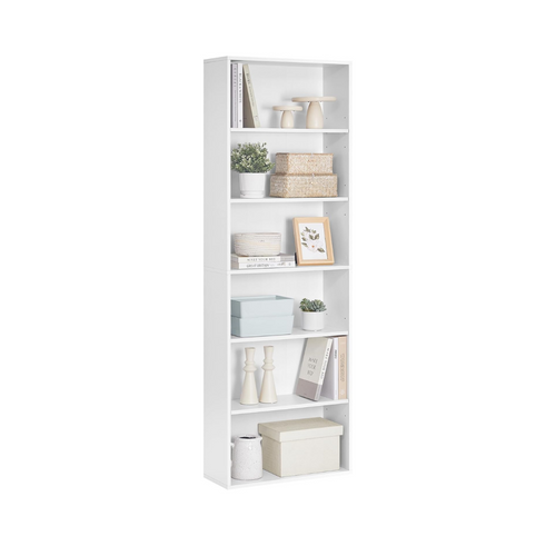 Boekenkast met Verstelbare Planken – Scandinavisch Design – Wit – 60 cm Breed