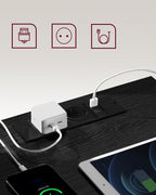 Bijzettafel met Oplaadstation - Nachtkastje met USB-aansluiting - Kastje met Stopcontact