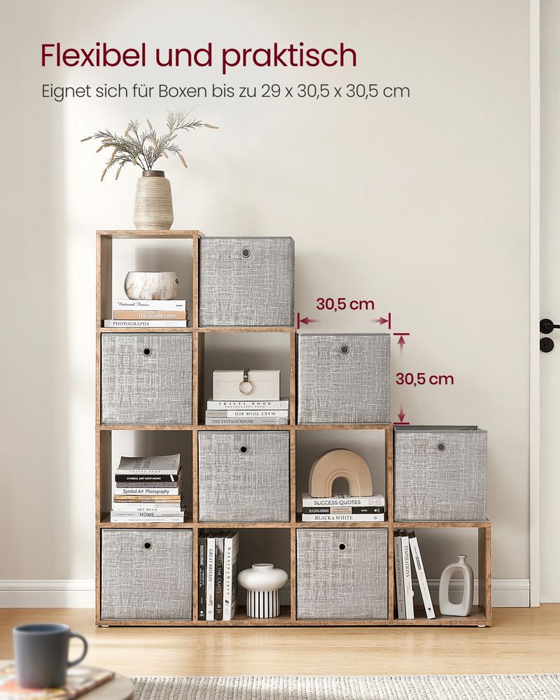 Boekenkast met 10 Open Compartimenten – Veelzijdige Roomdivider voor Boeken en Decoraties