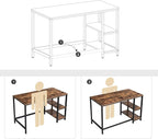 Bureau Industrieel – Computertafel met 2 Legplanken Links of Rechts