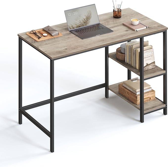 Bureau Industrieel – Computertafel met 2 Legplanken Links of Rechts