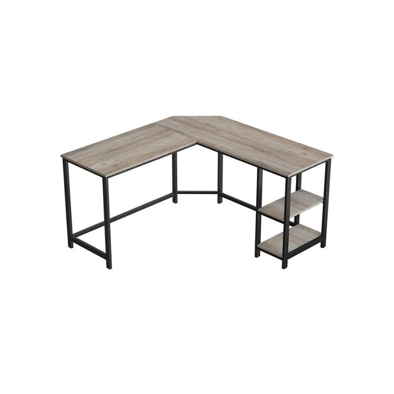 Hoekbureau L-Vormig – Computerbureau met 2 Planken – Mappenlade