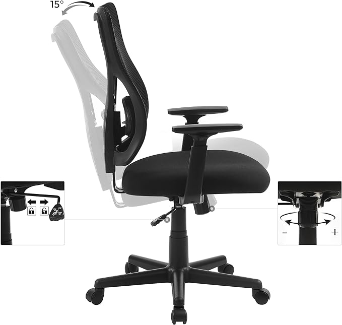 Ergonomische Bureaustoel – Kantelmechanisme – Verstelbare Armleuningen – Mesh