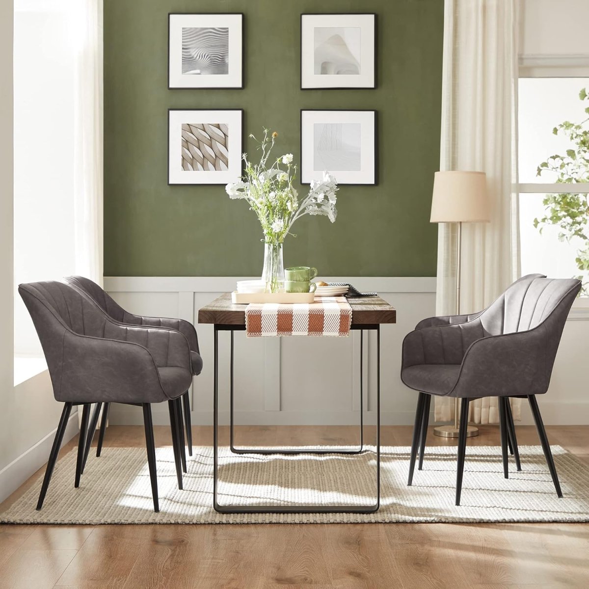 Comfortabele eetkamerstoel met armleuning - Modern design