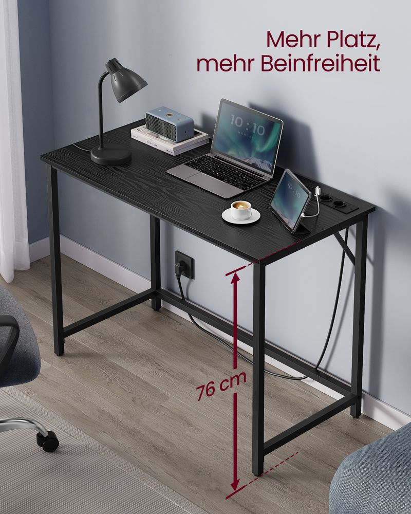 Gamebureau Compact – Met LED-Verlichting en Stopcontacten – Computerbureau