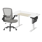 Zit Sta Bureau Elektrisch + Ergonomische Bureaustoel – Complete Werkplek Budget – In Hoogte Verstelbaar
