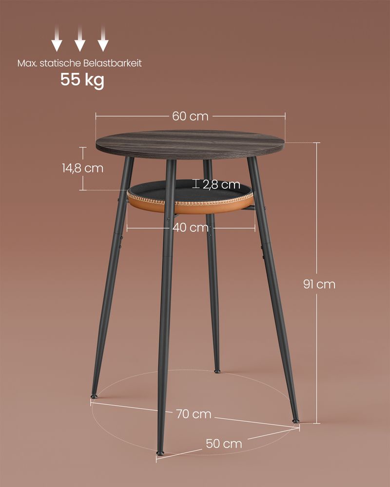 Design Bartafel - Ronde Tafel met Lade - Bekroond Ontwerp