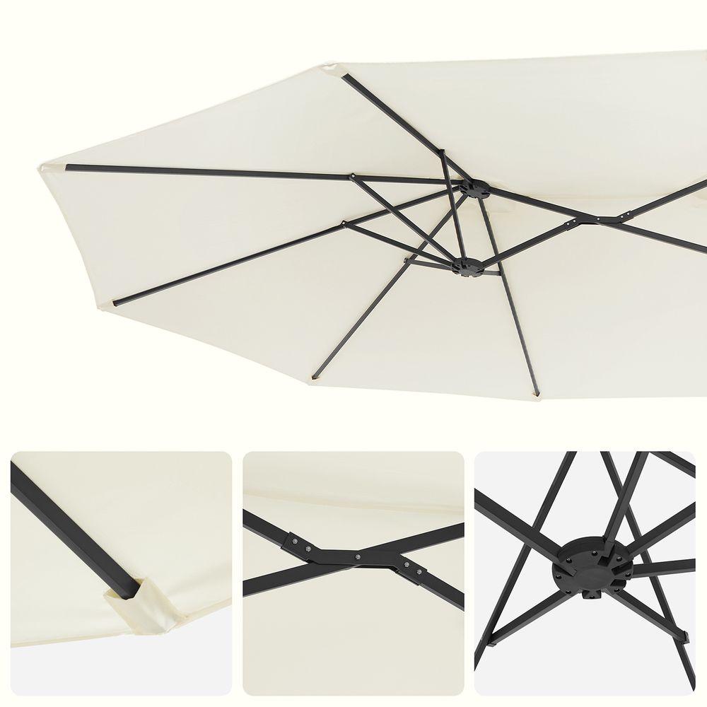 Dubbele Parasol 460 x 270 cm - Extra Groot met UV-Bescherming en Zwengel