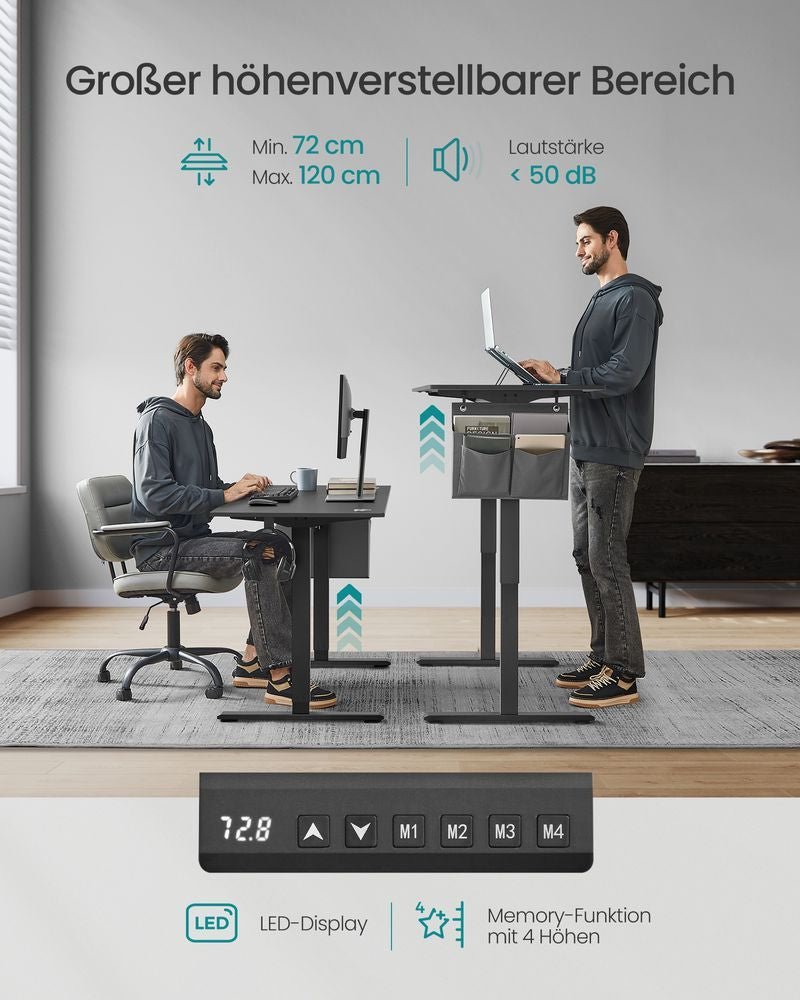 Zit Sta Bureau Elektrisch – Hoog Laag Bureau – In Hoogte Verstelbaar – Ergonomisch