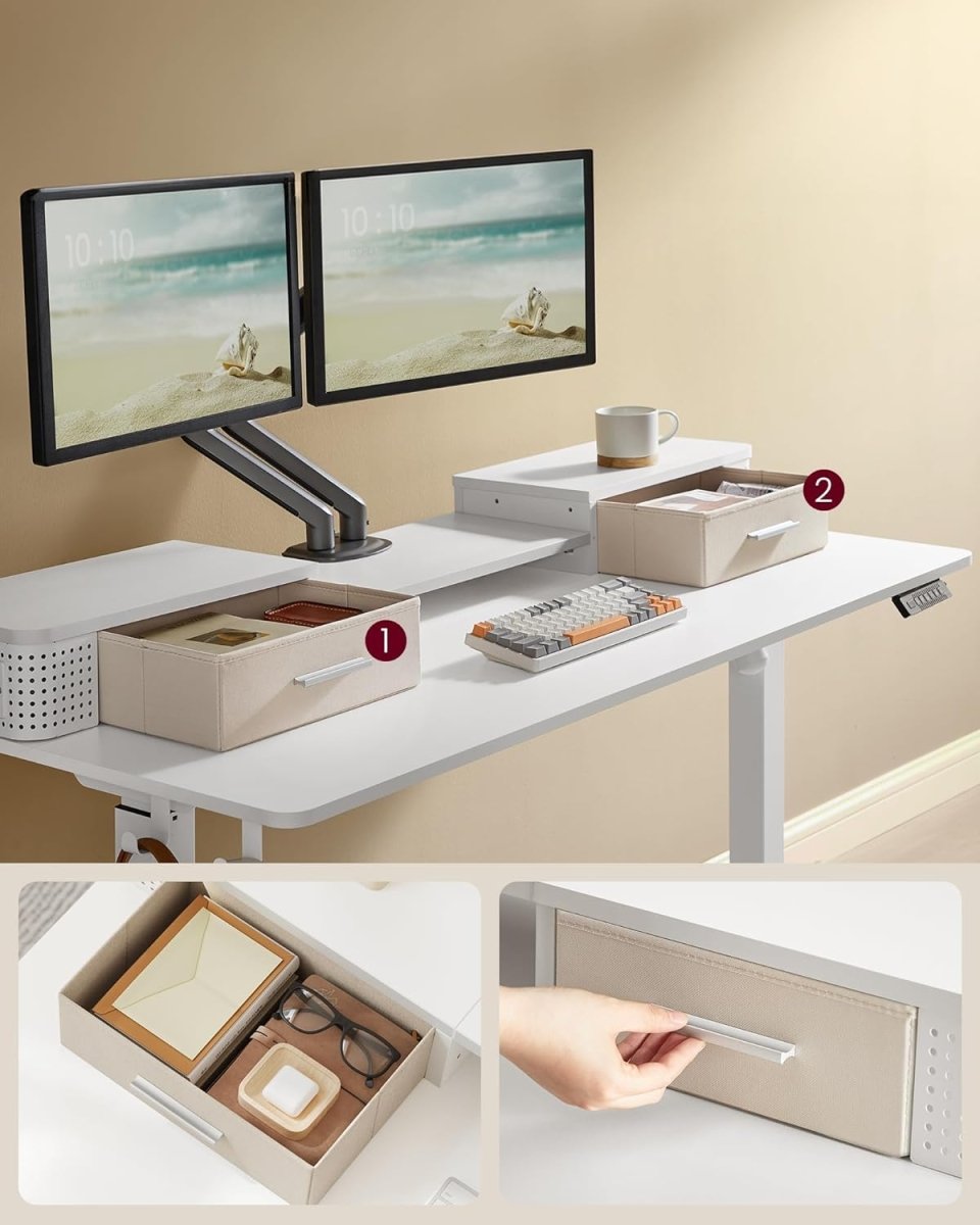Zit Sta Bureau Elektrisch met LED – Gamebureau – Stopcontact & USB