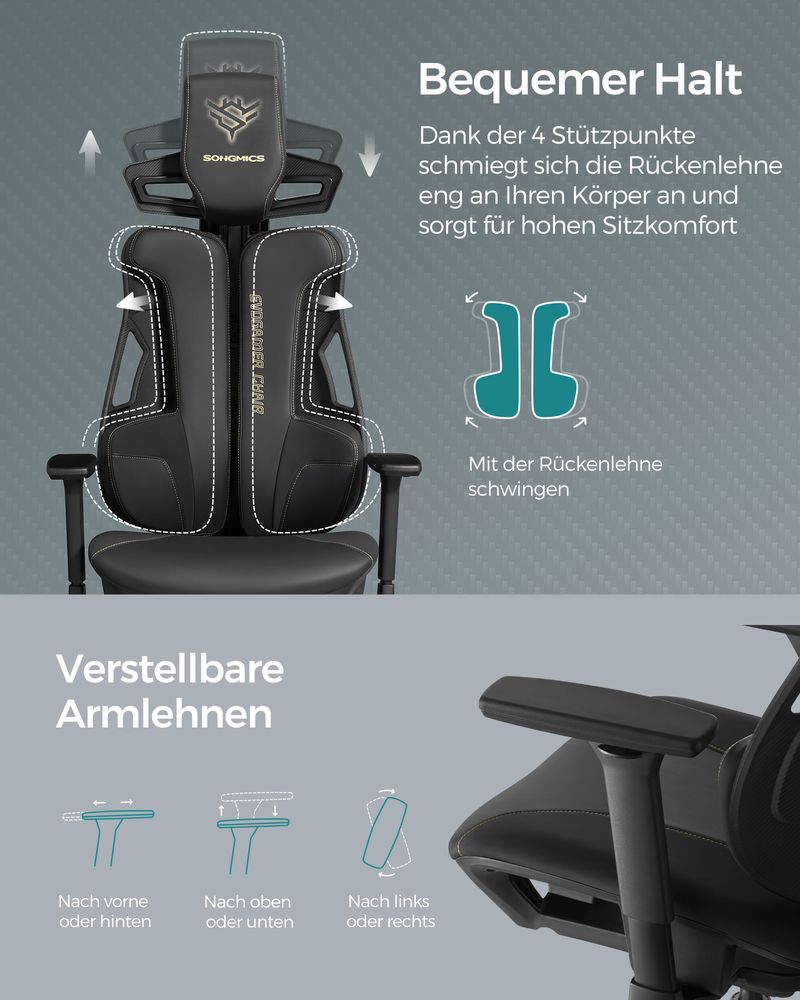 Gamestoel Elite Gaming 2.0 – Ergonomisch – Compleet Verstelbaar