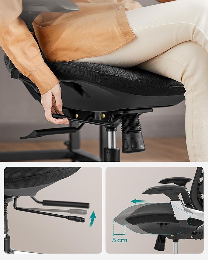Ergonomische Bureaustoel Ergo Elite 2.0 – Compleet Verstelbaar – 6-delige TPR-Lendensteun – Tot 150 kg