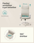 Ergonomische Bureaustoel – Comfortabele Stofbekleding – Verstelbaar