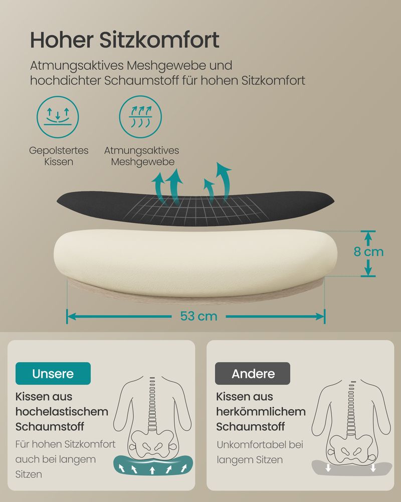 Ergonomische Bureaustoel met Hoofdsteun - Comfort en Ondersteuning