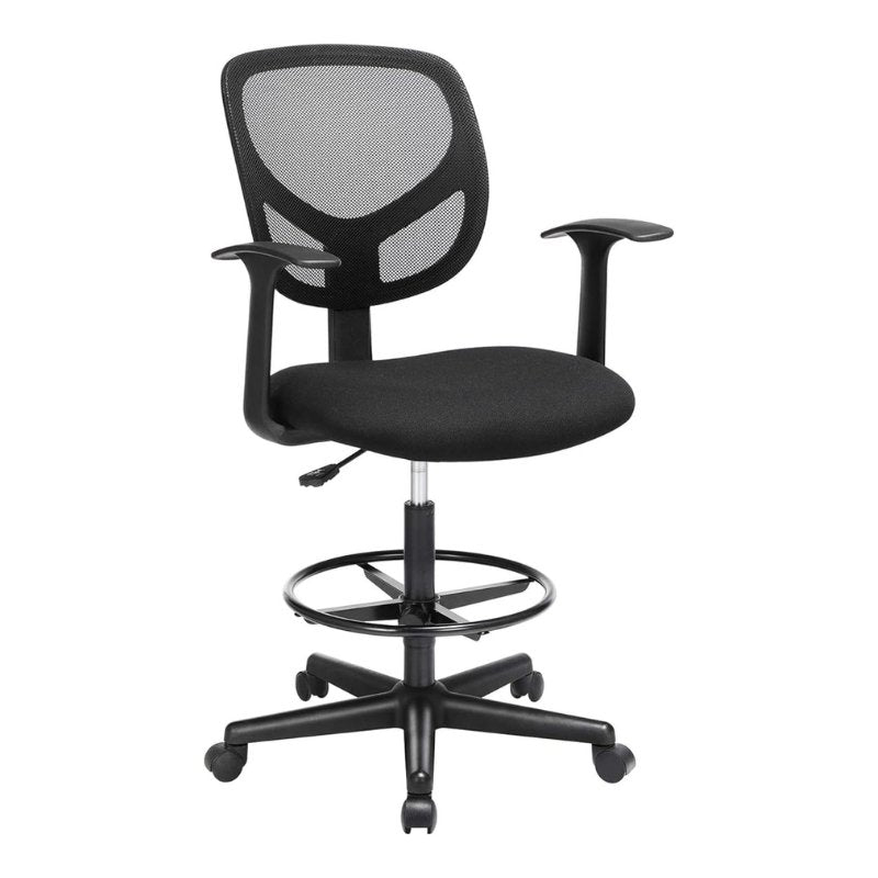 Ergonomische Kruk – Kappersstoel – In Hoogte Verstelbare Voetensteun – 360° Draaibaar