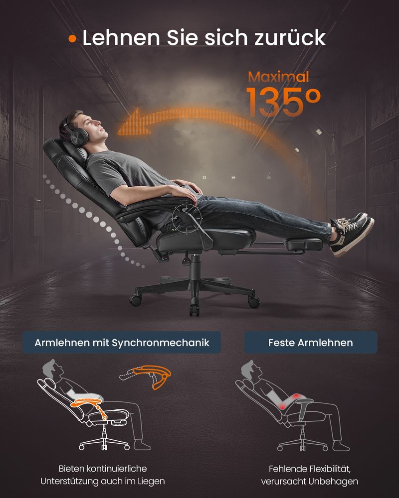 Gamestoel – In Hoogte Verstelbaar – Ergonomisch – Ultiem Comfort