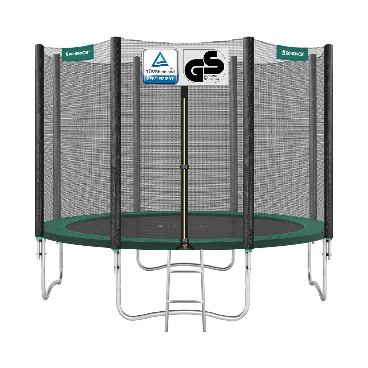 Tuintrampoline – 305 cm – Met Veiligheidsnet, Ladder En Randafdekking – TÜV Rheinland Gecertificeerd – Veilig Springplezier