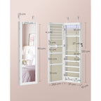 Hanggende Sieradenspiegelkast met Opbergruimte - Elegant & Functioneel