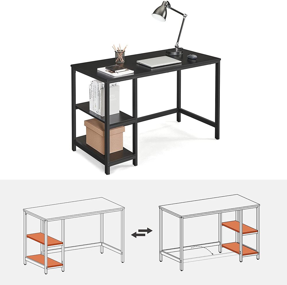 Bureau Industrieel 120 cm – Met Verplaatsbare Planken