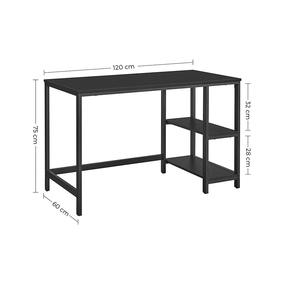 Bureau Industrieel 120 cm – Met Verplaatsbare Planken