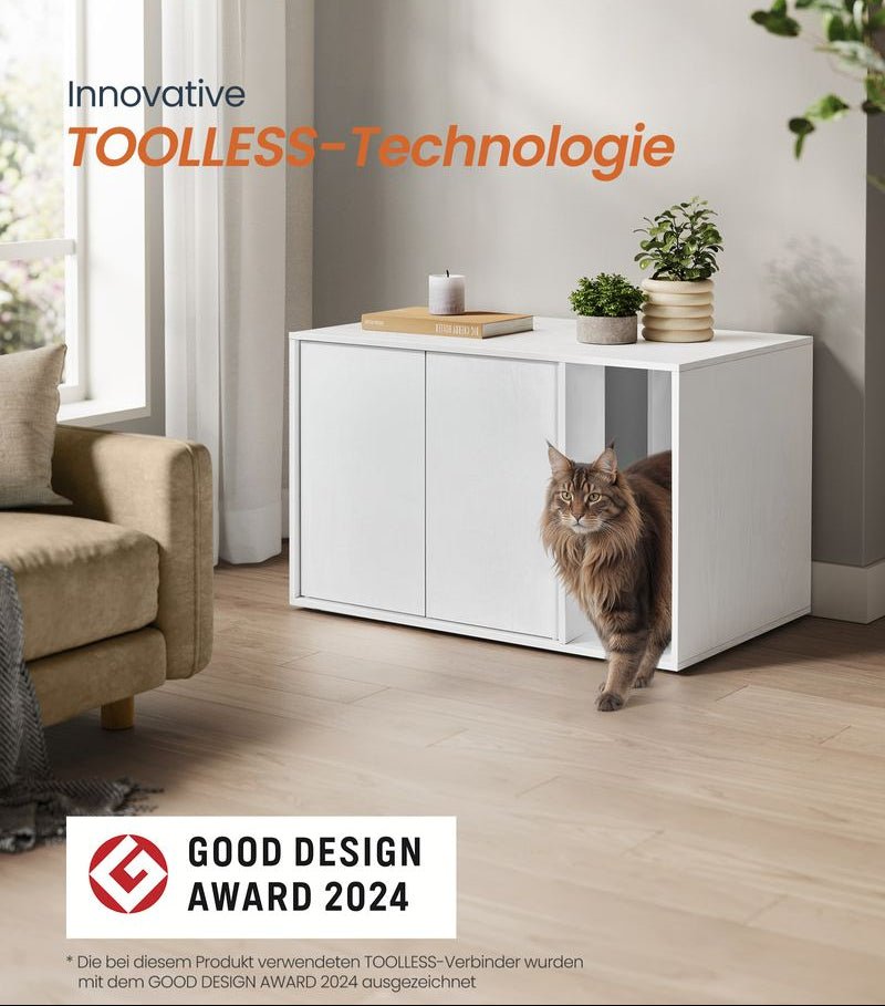Kattenbak Kast met Push-to-Open Deuren - Kattenhuis