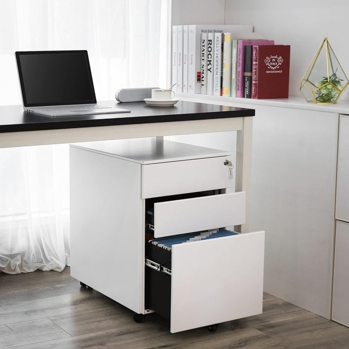 Ladeblok met Wielen - met Slot - 3 Lade