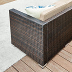 Loungeset met Tafel - Tuinbank - Tuinset - Polyrattan Tuinmeubelset