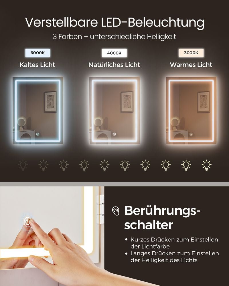 Make-uptafel met LED-verlichting en veel opbergruimte - Modern en Praktisch