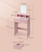 Moderne Kaptafel met Spiegel – Compact en Stijlvol