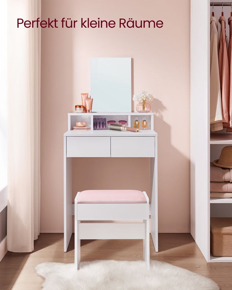 Moderne Kaptafel met Spiegel – Compact en Stijlvol