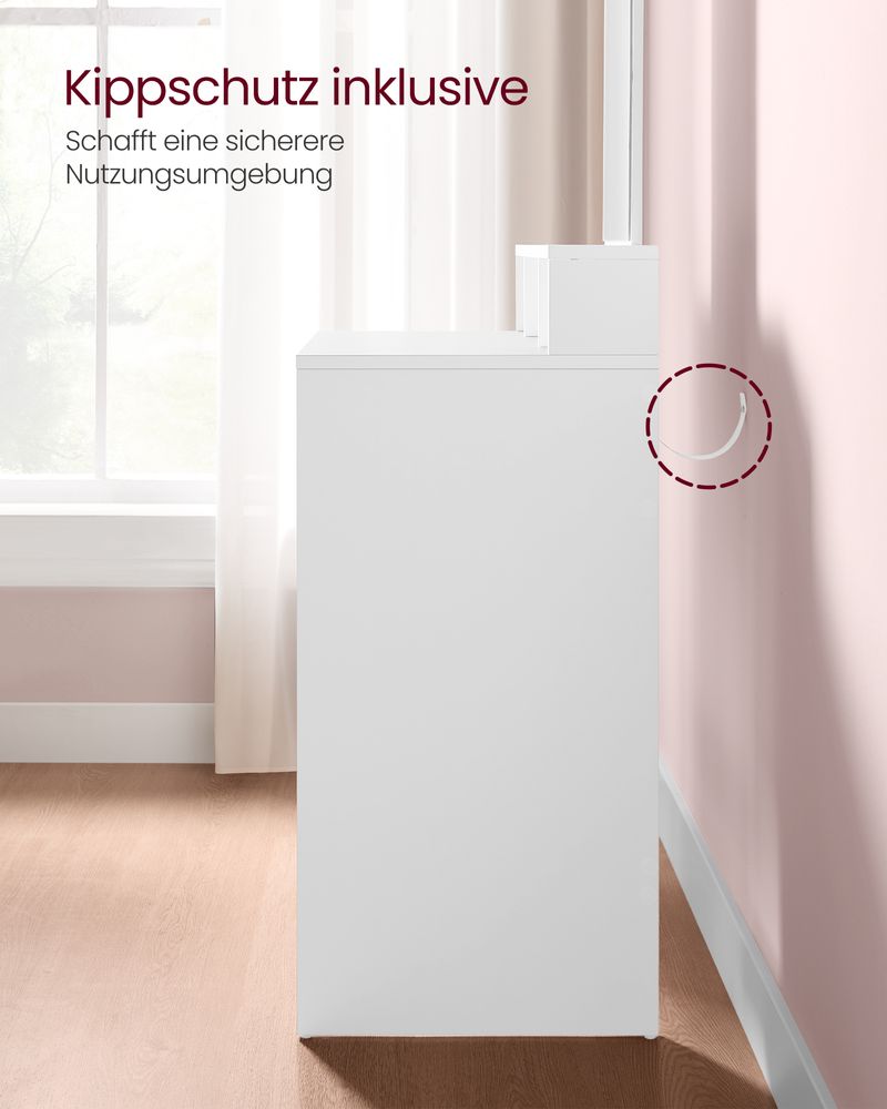 Moderne Kaptafel met Spiegel – Compact en Stijlvol