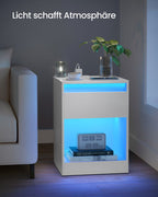 Moderne Nachtkast met LED-Verlichting en Stopcontacten - USB-aansluiting