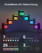 Moderne Nachtkast met LED-Verlichting en Stopcontacten - USB-aansluiting