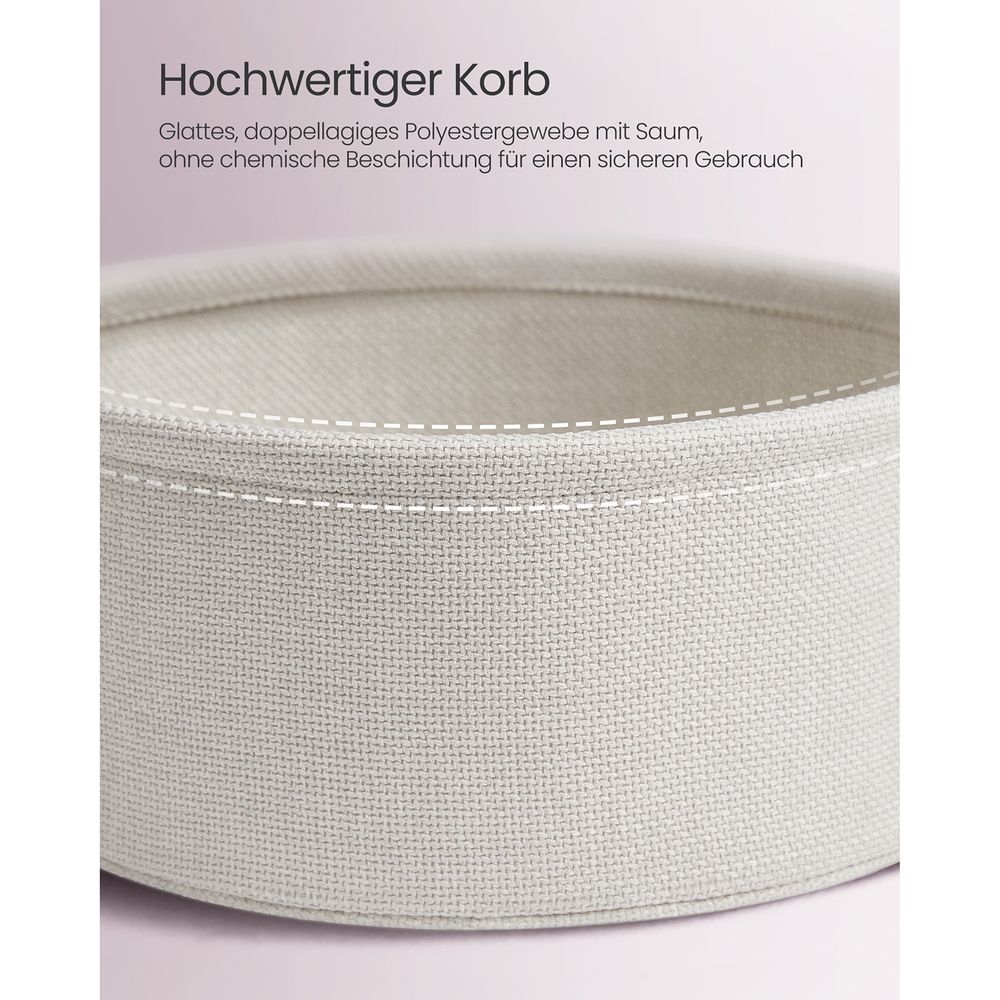 Moderne Ronde Bijzettafel met Opbergmand