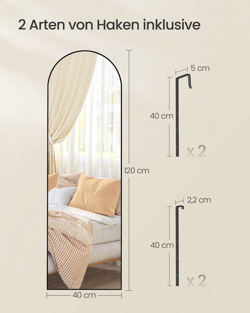 Ophangbare spiegel - Elegant - 120 x 40 cm