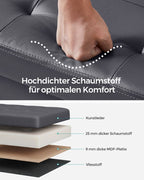 Opvouwbare Opbergbank 131 Liter - Hocker - Kunstleer