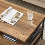 Salontafel met 2 Laden - Verstelbare Poten - 100 cm Breed