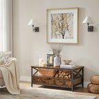 Salontafel met 2 Laden - Verstelbare Poten - 100 cm Breed