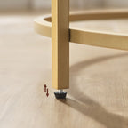 Salontafel met Rond Goudkleurig Frame – Elegante Blikvanger voor de Woonkamer