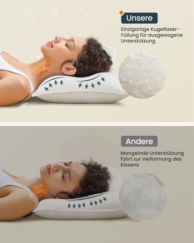 Set van 2 Ademende & Comfortabele Kussens – Luxe Slaapervaring