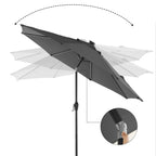 Solar LED Parasol Ø 2.7 of 3 Meter - Tuinparasol met Kantelfunctie